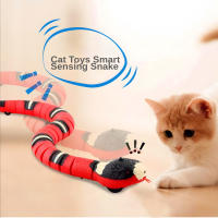 อินเตอร์แอคทีของเล่นแมวสมาร์ท Sensing งู TeaseToys อัตโนมัติ USB ชาร์จอุปกรณ์ลูกแมวของเล่นสำหรับสัตว์เลี้ยงสุนัขเกมเล่นของเล่น