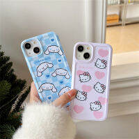 Kawaii Sanrio 14เคสศัพท์ Hello s Y2K Cinnamoroll น่ารัก11 12 13 Pro Max อะนิเมะเคสห่อหุ้มของเล่นสำหรับเด็กผู้หญิงของขวัญ