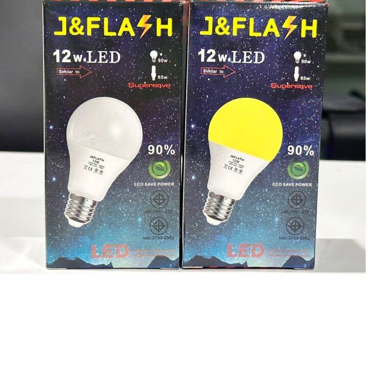 หลอดไฟled-หลอดประหยัดพลังงาน-หลอดไฟ-j-amp-flash-9w-12w-15w-18w-white-light-yellow-light-ขั้วเกลียว-27e-สินค้ามี-มอก-1995-2551