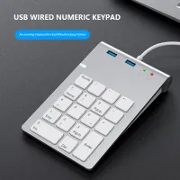 VODOOL 18Keys Numeric Keypad Keyboard Numpad USB3.0 HUB Digital Keyboard for Accounting Laptop Desktop PC Ultra Slim Number Pad