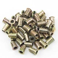 10Pc Metal Hexagon Hex Socket Head Embedded Insert Nut M4 M5 M6 M8 E-Nut for Wood Furniture Inside and Outside Thread Zinc-alloy Nails Screws Fastener