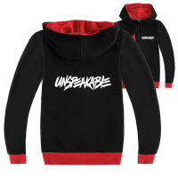 Unspeakable Lesure แขนยาวฤดูใบไม้ผลิและฤดูใบไม้ร่วงสีดำ/ สีเทาเด็กทารกเสื้อสาว Hooded Zipper เสื้อกันหนาวผ้าฝ้าย + โพลีเอสเตอร์เสื้อผ้าเด็ก