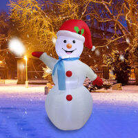 ตกแต่งคริสต์มาส Inflatable รุ่น Snowman พร้อมหมวกคริสต์มาสสำหรับงานปาร์ตี้ไฟ LED ตกแต่ง Outdoor Courtyard Ornaments