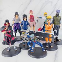 NARUTO 23-26Cm Stands Figure Itachi Sasuke Broadsword Kakashi Minato 8 Style Animation Figurine PVC Dolls Model