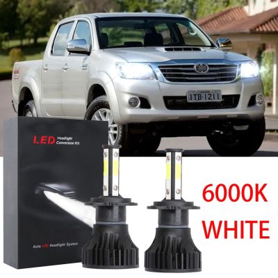 New ชุดหลอดไฟหน้าฮาโลเจน LED 6000K แบบเปลี่ยน สําหรับ Toyota Hilux KUN26 2011-2015 2012