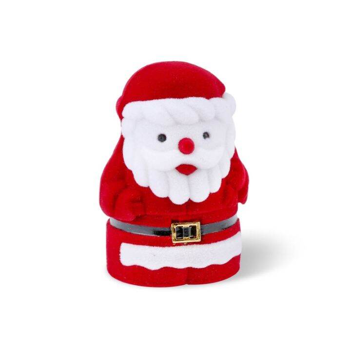 1-piece-snowman-velvet-jewelry-box-santa-claus-ring-box-jewelry-container-for-earrings-display-christmas-gift-box-holder