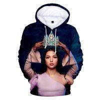 Queen Eva สาว Hoodie Cool Pullovers สีดำสไตล์ Harajuku 3D ลำลอง Hooded สะโพกพิมพ์2020ใหม่