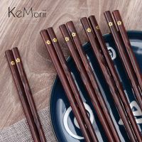 Japanese Sushi Chopsticks Natural Wooden Eco-Friendly Wood Reusable Korean Chinese Food Chop Sticks Set 2/5 pairs