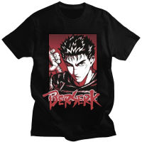 90S Anime Berserk Guts T Shirt Man Soft Cotton Tshirts Manga Swordsman Beast Griffith Tees Gatsu Vintage Gildan Spot