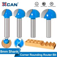 XCAN 1pc 8mm Shank Corner Rouding Router Bit 16/19/22/25mm Round Router Bit เครื่องตัดไม้ตัดรัศมีเครื่องตัดมิลลิ่งไม้