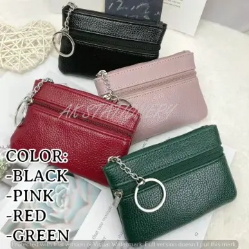 Multi-purpose Zipper Wrist Wallet Keychain PU Leather Coin Purse Fashion  Women Mini Wallet Tassels Card Pouch Car Keys Pendant