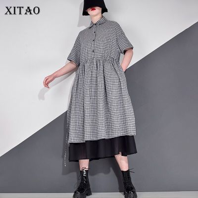 XITAO Dress Women Patchwork  Casual Dress