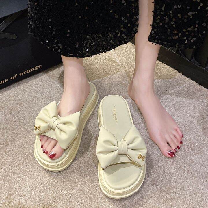 hot-sale-style-slippers-womens-summer-outer-2023-new-fashion-net-red-bow-out-thick-bottom-seaside-sandals