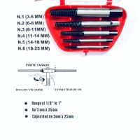 ชุดดอกต๊าปถอดเกลียวซ้าย 5 ชิ้น ขนาด 4-10 mm พร้อมกล่องพลาสติก ถอนน็อต สกรู ที่หักคารู  พร้อมส่งงง