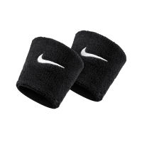 Nike ผ้ารัดข้อมือ Swoosh Wristbands | Black/White ( N.NN.04.010 )