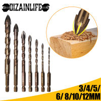 【2023】DIZAINLIFE Cross Hex กระเบื้องเจาะ Bits ชุดสำหรับแก้วเซรามิคคอนกรีตเปิดรู Hard Alloy สามเหลี่ยมบิตเครื่องมือมม.