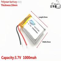 zvhm00 Good Qulity Liter energy battery 3.7V1000mAH 102535 Polymer lithium ion / Li-ion battery for tablet pc BANKGPSmp3mp4