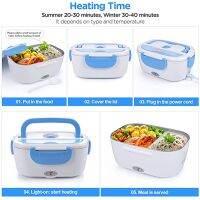 Electric Heating Lh Box Car + Home 2 In 1 12V 220/110V Portable Stainless Steel Liner Bento Lhbox Food Container Bento Box