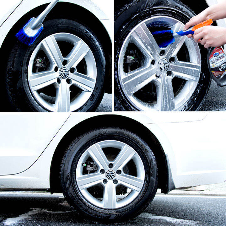 Car wash wheel hub brush long handle tire brush wheel hub cleaning tool