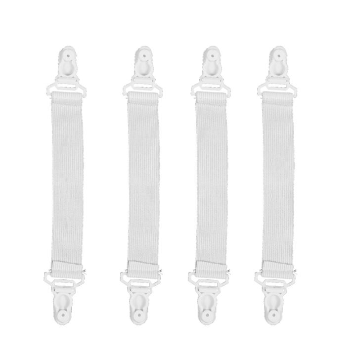 4-pcs-home-white-elastic-mattress-bed-sheet-grippers-clips