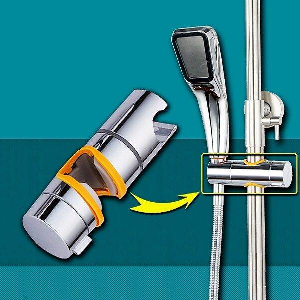 Replacement Shower Rail Head Slider Holder Bracket Slide Clamp (Orange