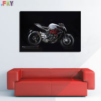 FAY-Agusta Brutale 800ภาพวาดรถจักรยานยนต์กล้ามเนื้อโปสเตอร์ผ้าใบภาพวาดศิลปะบนผนัง0725E1พิมพ์ลายห้องนั่งเล่น