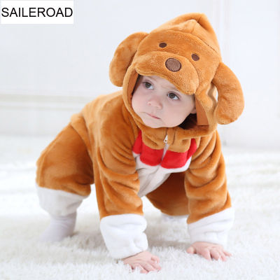 SAILEROAD Cartoon Flannel Sleep Gown Animals Pajamas Baby Boys sleepers Girls Animal Jumpsuit Kigurumi Outfits Crawling suit