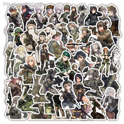 10/30/50PCS Cool Camouflage Female Soldier Stickers for Kids Graffiti for Laptop Luggage Motorcycle Car Cute Girl Sticker Decals