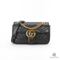 GUCCI MARMONT 22 BLACK CALF GHW