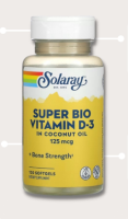 Solaray, Super Bio Vitamin D-3, 125 mcg, 120 Softgels