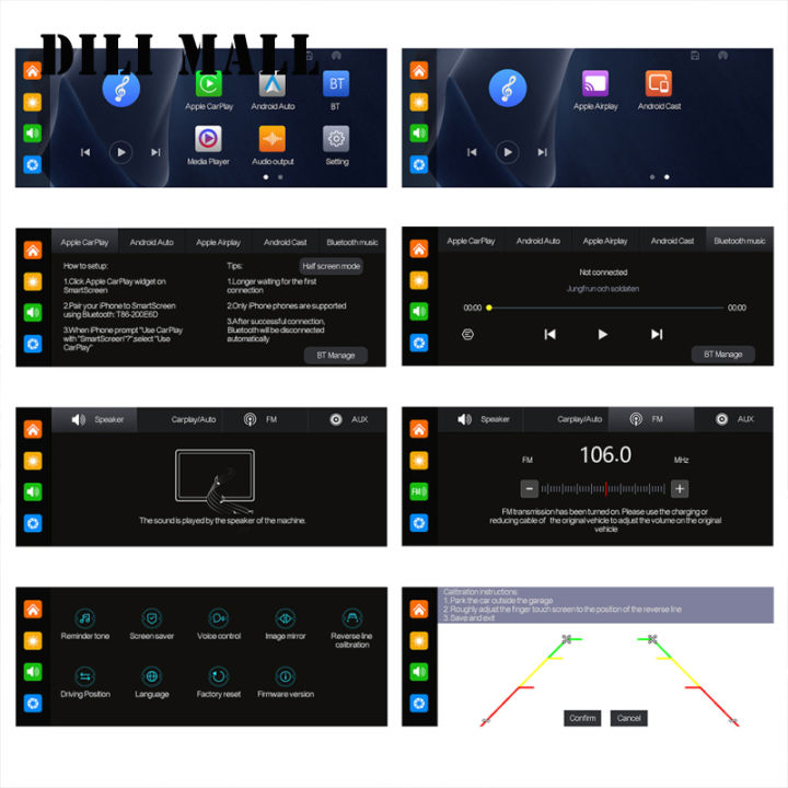 ขายเครื่องเสียงรถยนต์6-86-หน้าจอ-hd-พับได้-pnd-ใช้ได้กับ-carplay-android-auto-หน้าจอสัมผัสเครื่องเล่นรถยนต์วิทยุการนำทาง