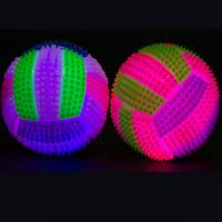 Pet Dogs Flashing Football Shape Led Light Sound Bouncy Ball Funny Kids Toy Interactive Dog Cat Chew Toys for Small Large Dogs Code Readers  Scan Tool