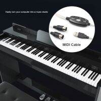 For PC Computer USB IN-OUT MIDI Adapter Cable Music Keyboard Converter Cord Wire