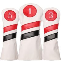 ▽ Golf Club 1 3 5 Wood Headcovers Driver / Fairway Rescue Woods / Hybrid PU Leather Head Covers Set Protector