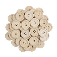 15mm/20mm/25mm 4-Holes Nature Color Wooden Buttons For Craft Round Sewing Button Scrapbook DIY Home Decoration Accessories Haberdashery
