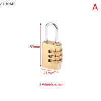 ZTHOME ทองเหลือง MINI 3/4หลักหมายเลขรหัสล็อคชุดล็อคสำหรับกระเป๋าเดินทาง