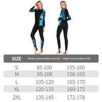 Women Thin Wetsuit Swimwear Long Sleeve Snorkeling Surfing Swimsuit Cold Proof Warm Elastic Anti-scratch Water Sports Equipment