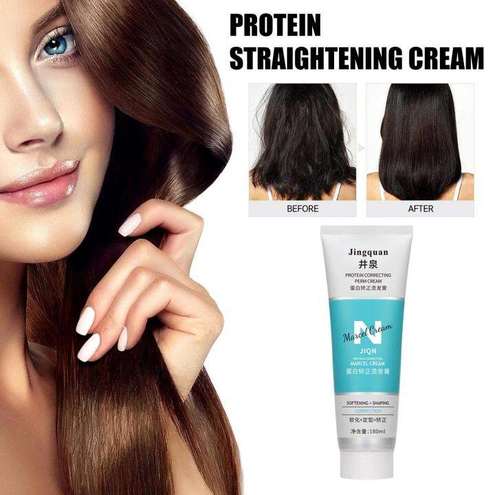 Jingquan 180ml Keratin Hair Straightening Cream Protein Correcting Perm
