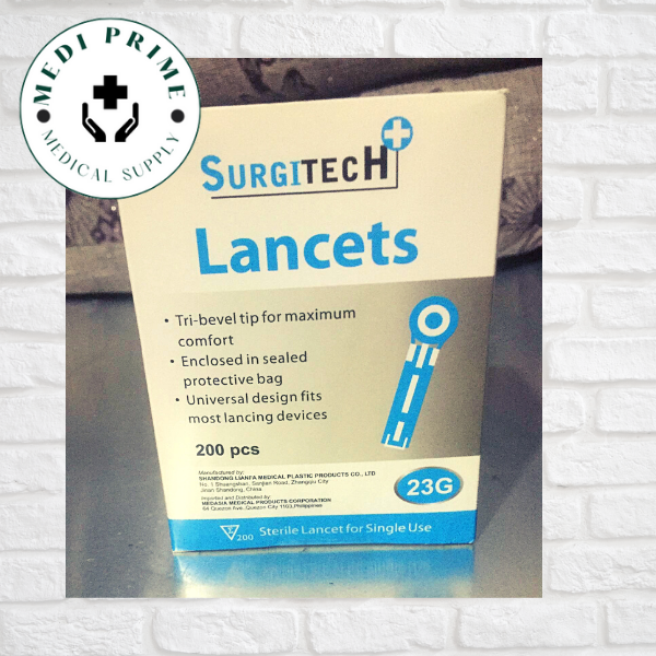 Surgitech Lancets GAUGE 23 1 BOX (200 pcs) Disposable Lazada PH