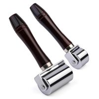 26mm+60mm Leather Press Edge Roller, Wooden Handle Leather Rolling Craft Roller Leather Edge Creaser