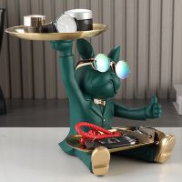 【hot】♠⊙✓ Big Mouth French with Tray Holder Sculputre Ornament Figurine