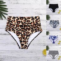 High Waist Women Bikini 2023 Solid Black Swimsuit Print Bottoms Brazilian Plus Size Beach Holiday Swim Shorts Трусы Женские