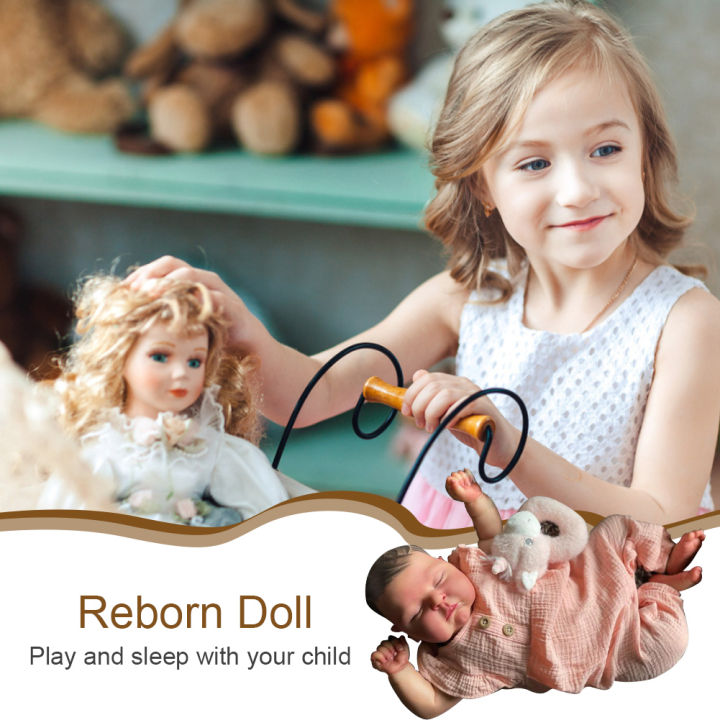 ตุ๊กตาเด็กทารกแรกเกิดผิว3d-ตุ๊กตาเด็ก19นิ้วพร้อมชุดให้อาหารนุ่มสำหรับเป็นของขวัญสำหรับเด็ก