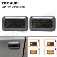 For Audi A6 S6 100 C3 C4 200 80 90 B2/B3/B4 Cabriolet Coupe V8 Dynamic Flowing LED Side Marker Lamp Turn Signal Light Indicator Bulbs  LEDs HIDs