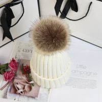 【YD】 2023 New natural pom hat fashion winter for girl women warm beanies quality fox