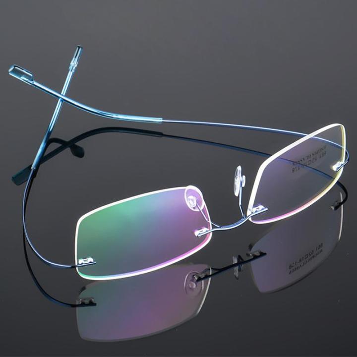 Titanium Alloy Ultra Light Frameless Glasses Frames Myopia Eyeglasses