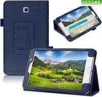 ซัมซุงกาแล็กซีแท็บ4 7.0 "เคส Casing Tablet T230ของ Samsung เคสแท่นวางที่ทำจากหนัง PU น้ำหนักเบาบางพิเศษสำหรับซัมซุงกาแล็กซีแท็บ4 7.0 T231แท็บเล็ต (สีดำ)