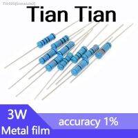 ♞℡ 10pcs 3W 7.5R 75R 750R 7.5K 75K 750K 7R5 75 750 Ohm R K Accuracy 1 Resistance 0.1R-910K Metal Film Resistor