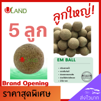 Uland Emball อีเอ็มบอล 5 ลูก บำบัดน้ำเสีย ลดกลิ่นทันที ย่อยสลายของเสีย ตะกอนไขมัน สารอินทรีย์ น้ำใสขึ้น ผลิตจากหัวเชื้อจุลินทรีย์คุณภาพ