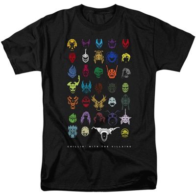 Classic Wild Style Power Rangers Chillin With Villains T-Shirt Cotton Shirt